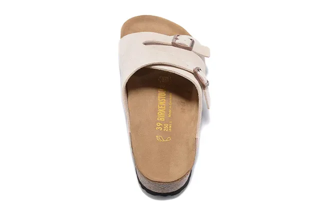 Birkenstock Arizona Beige daim mules à deux brides 5