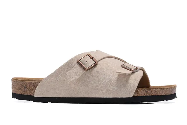 Birkenstock Arizona Beige daim mules à deux brides 6