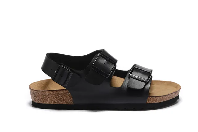 Birkenstock Arizona Sandales de Cuir Noir à Double Boucle Casual 2