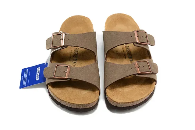 Birkenstock Arizona Brown Suede-Like Two-Strap Casual Sandals 3