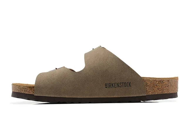 Birkenstock Arizona Brown Suede-Like Two-Strap Casual Sandals 4