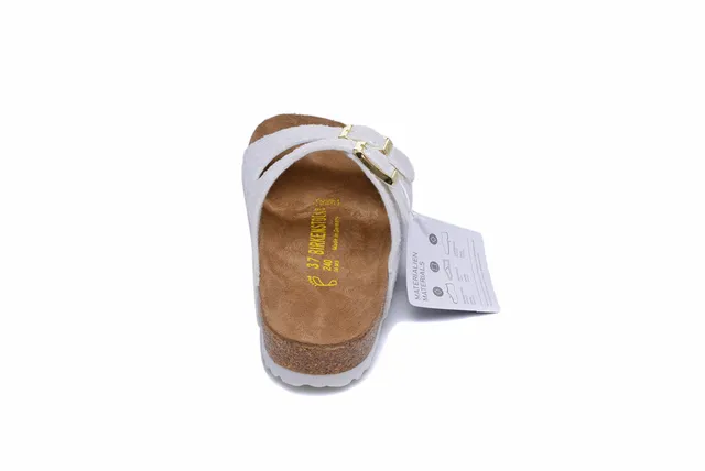 Birkenstock Arizona sandales casuales texturisées en écailles blanc irisé 5