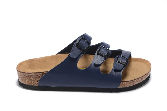 Birkenstock Arizona sandales casual bleu marine à trois brides 2