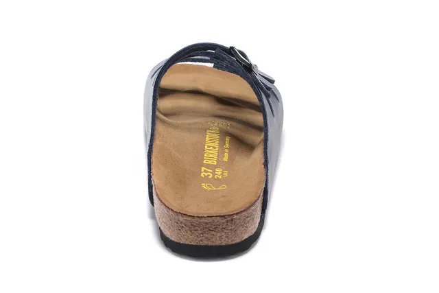 Birkenstock Arizona sandales casual bleu marine à trois brides 3