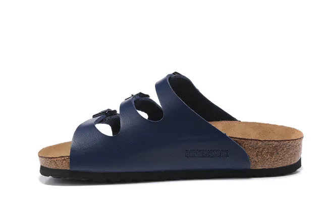 Birkenstock Arizona sandales casual bleu marine à trois brides 4