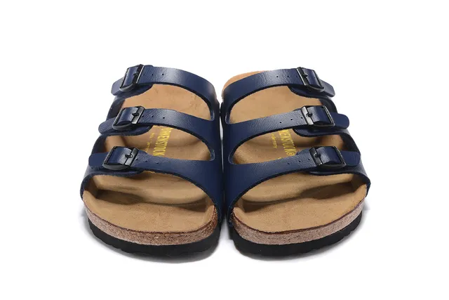 Birkenstock Arizona sandales casual bleu marine à trois brides 5