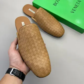 Bottega Veneta Andiamo Tan Intrecciato Woven Loafers
