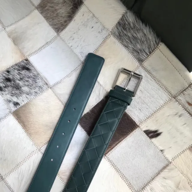 Bottega Veneta ceinture en cuir marron rouge Intrecciato tissée réversible 14