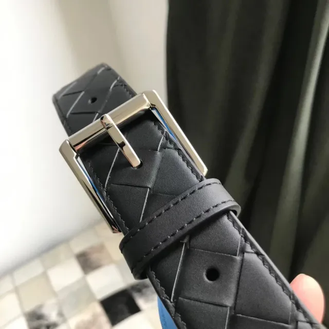 Bottega Veneta ceinture en cuir marron rouge Intrecciato tissée réversible 21
