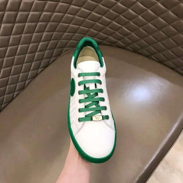 Bottega Veneta Cassette Woven Leather White and Green Lifestyle Sneakers 4