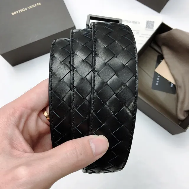 Bottega Veneta Intrecciato حزام جلد منسوج 2