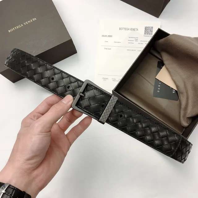 Bottega Veneta Intrecciato حزام جلد منسوج 5