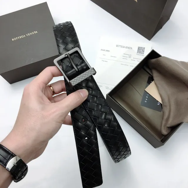 Bottega Veneta Intrecciato حزام جلد منسوج 6