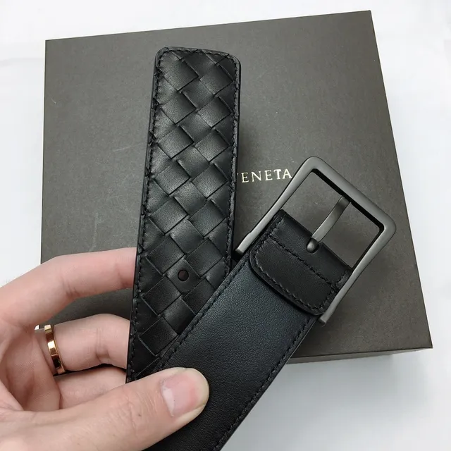 Bottega Veneta Intrecciato حزام جلد منسوج 7