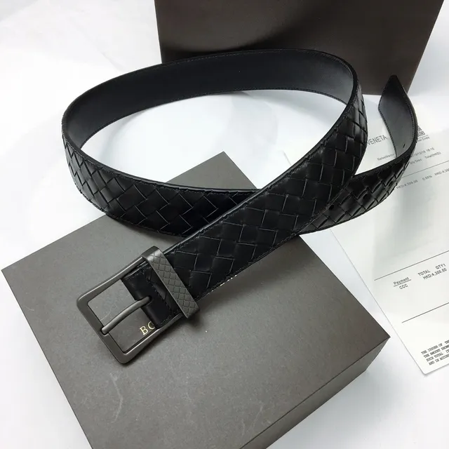 Bottega Veneta Intrecciato حزام جلد منسوج 9