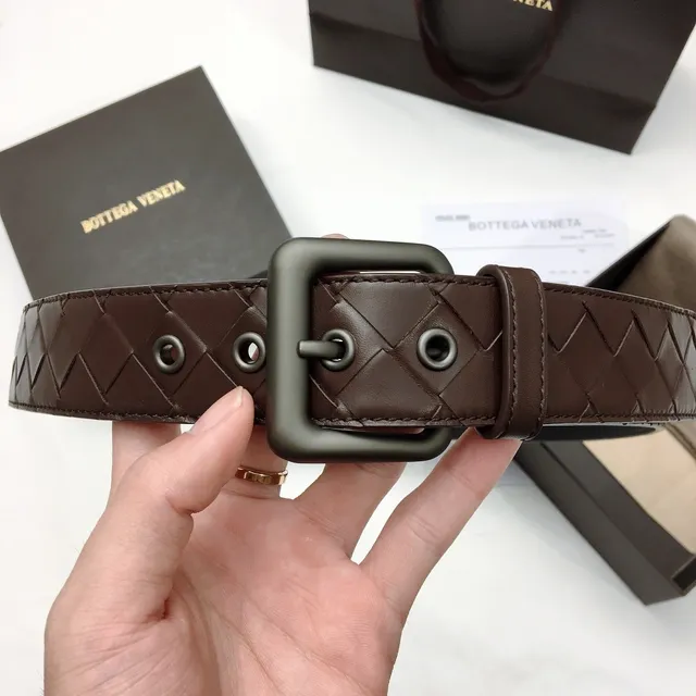 Bottega Veneta Sardine Intrecciato Woven Leather Belt 4