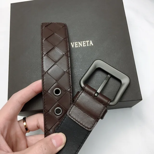 Bottega Veneta Sardine Intrecciato Woven Leather Belt 7