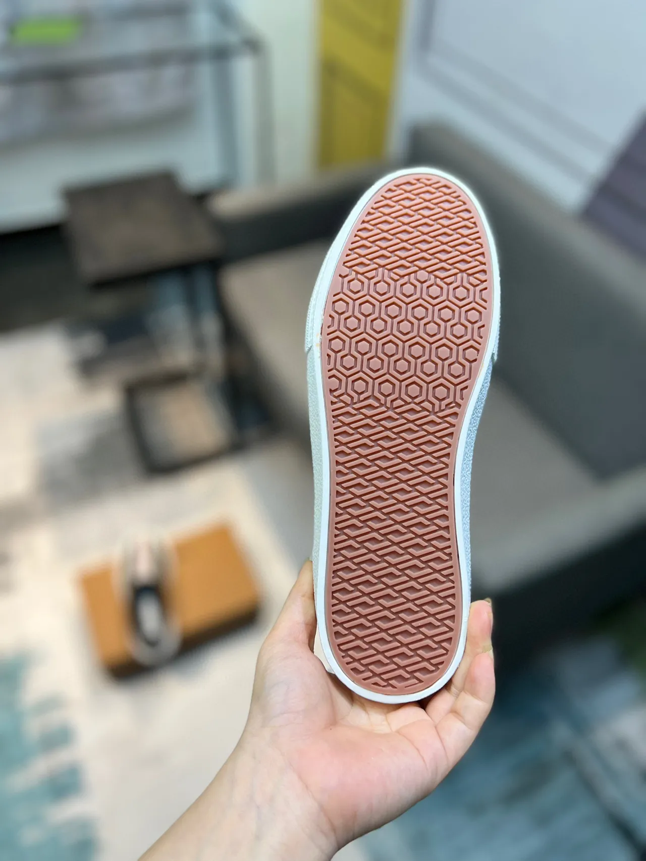 Burberry beige brun monogrammé toile sans dos slip-on chaussures casual 9