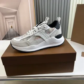 Burberry Gray Black Sole Mixed Suede And Mesh Upper Chunky Sneakers