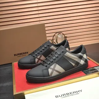 Burberry House Check Panel Black Lifestyle Sneakers