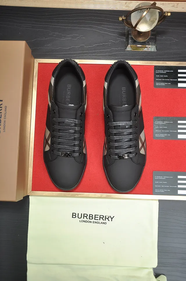 Burberry हाउस चेक पैनल काली लाइफस्टाइल स्नीकर 3