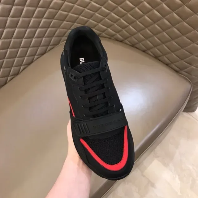 Burberry Knight Noir Rouge à carreaux sneakers lifestyle 6