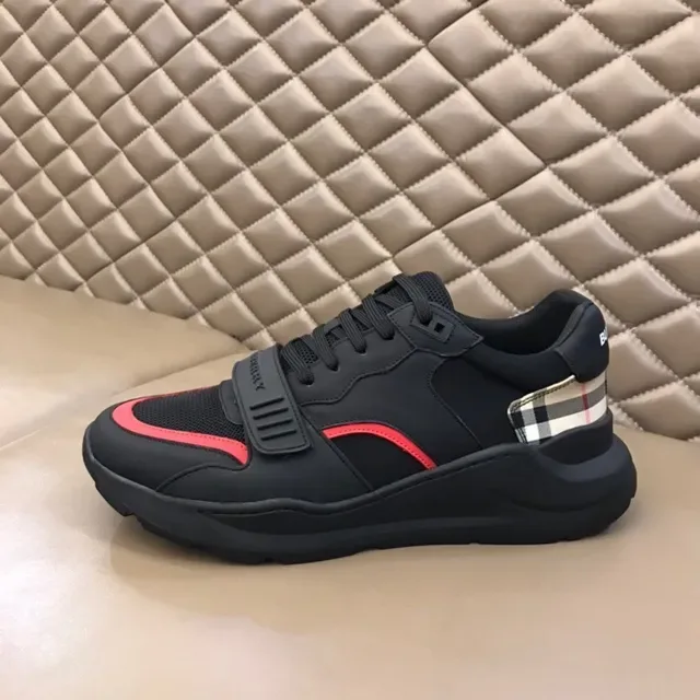 Burberry Knight Noir Rouge à carreaux sneakers lifestyle 8