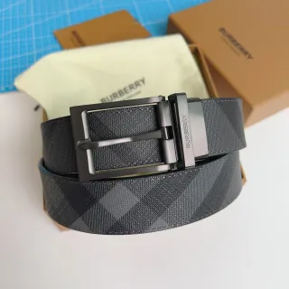 Burberry Knight কার্বন House Check উল্টানো যায় এমন চামড়ার বেল্ট