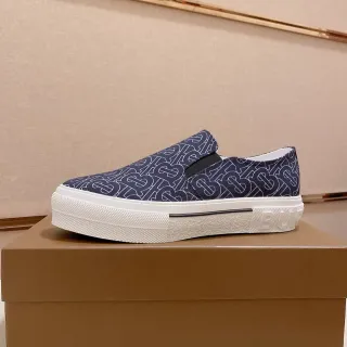 Burberry Knight Monogram-Print Navy Slip-On Lifestyle Sneakers