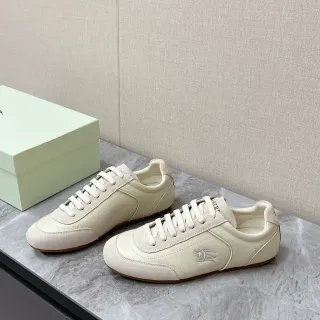 Burberry Knight Off-White Leather-Suede Lifestyle Sneakers