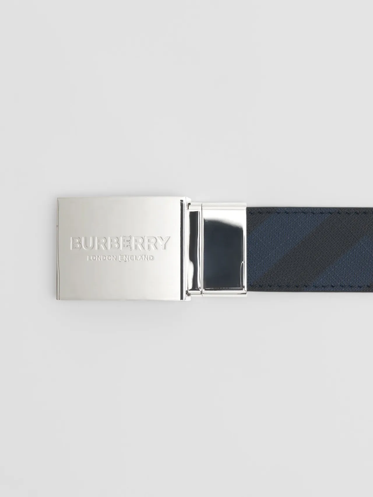 Burberry Knight উল্টানো যায় এমন তির্যক চেক চামড়ার বেল্ট 2
