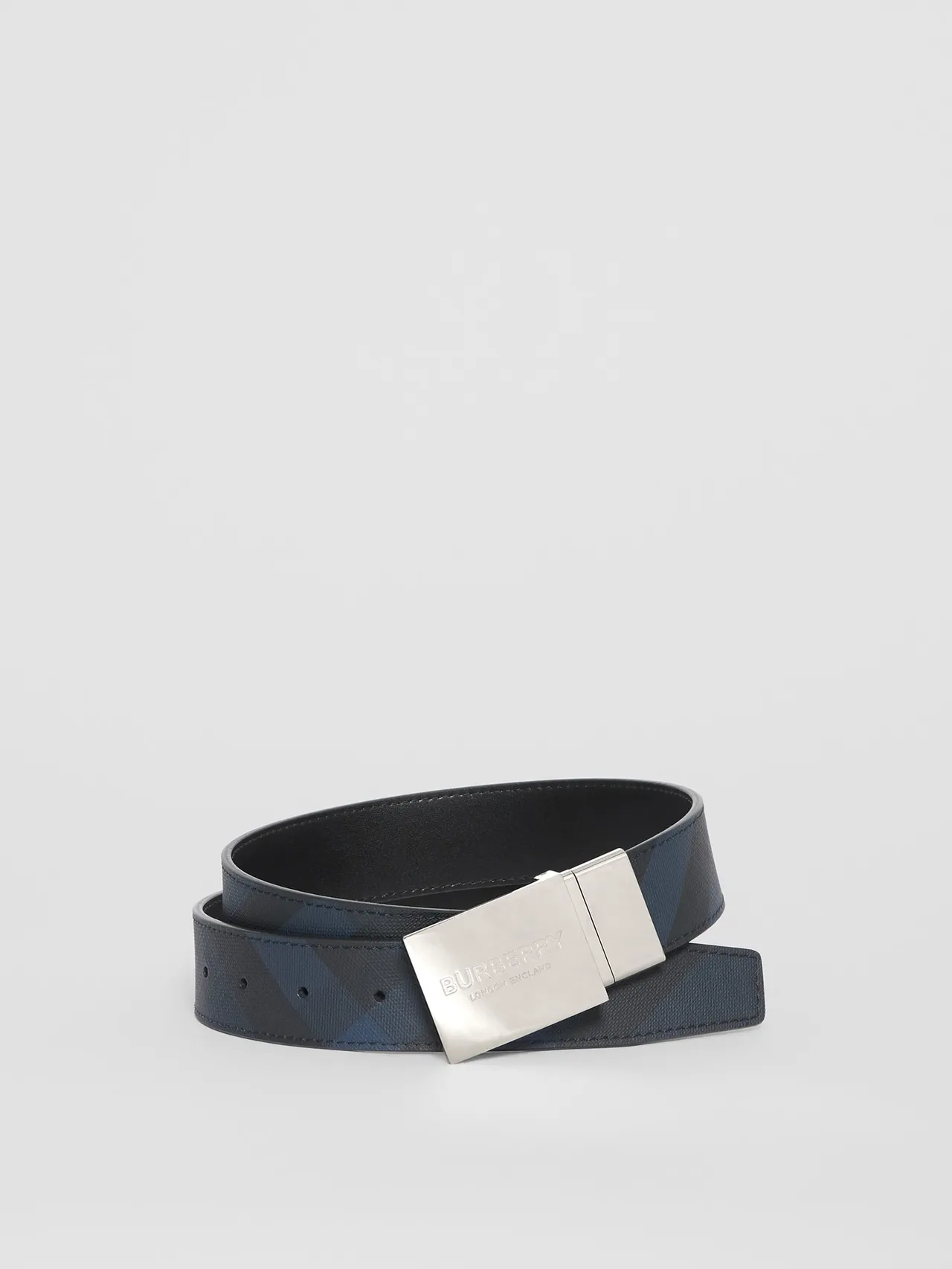 Burberry Knight উল্টানো যায় এমন তির্যক চেক চামড়ার বেল্ট 7