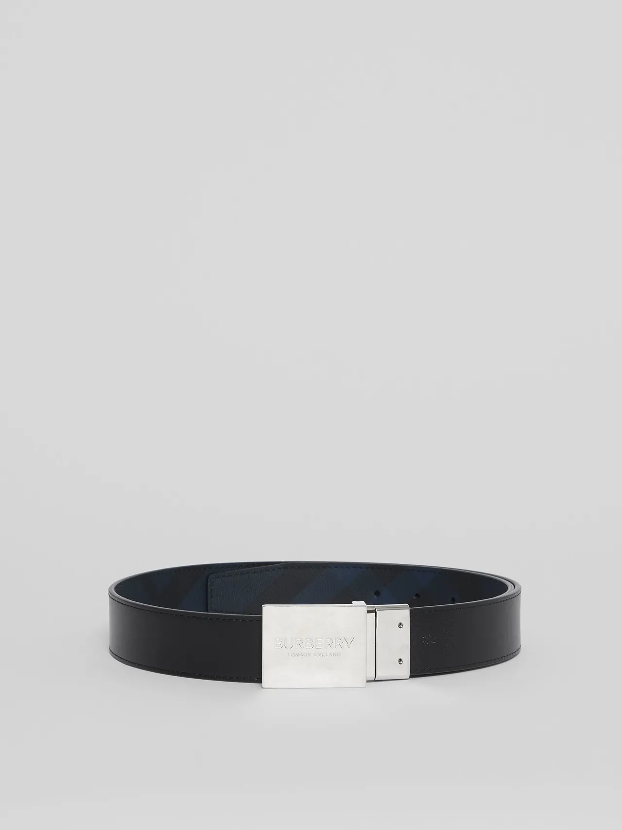 Burberry Knight উল্টানো যায় এমন তির্যক চেক চামড়ার বেল্ট 8