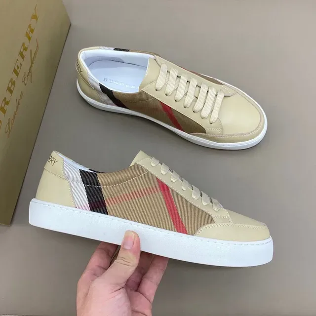 Burberry Lola Chaussures Lifestyle Silhouette Low-Top Beige Panneau Latéral Red House Check 6