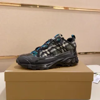 Burberry Runner Check Pattern Translucent Cage Chunky Sneaker