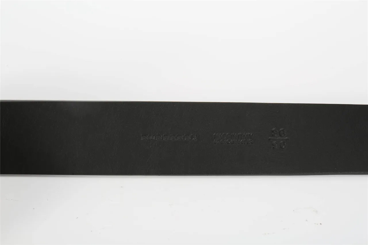 Burberry TB Monogram Perforated Check Black Leather Belt 17