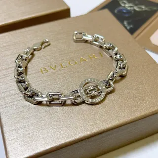 Bvlgari B.zero1 Rock 银色调厚实链条手链