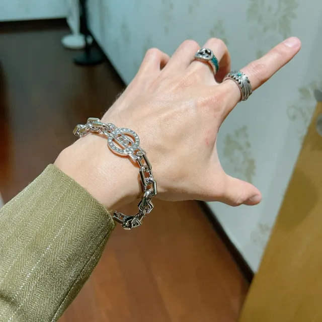 Bvlgari B.zero1 Rock Silver-Tone Chunky Link Bracelet 4