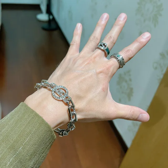 Bvlgari B.zero1 Rock Silver-Tone Chunky Link Bracelet 8