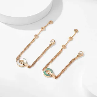Bvlgari B.zero1 রোজ গোল্ড টোন এনামেল এবং মাদার-অফ-পার্ল ব্রেসলেট