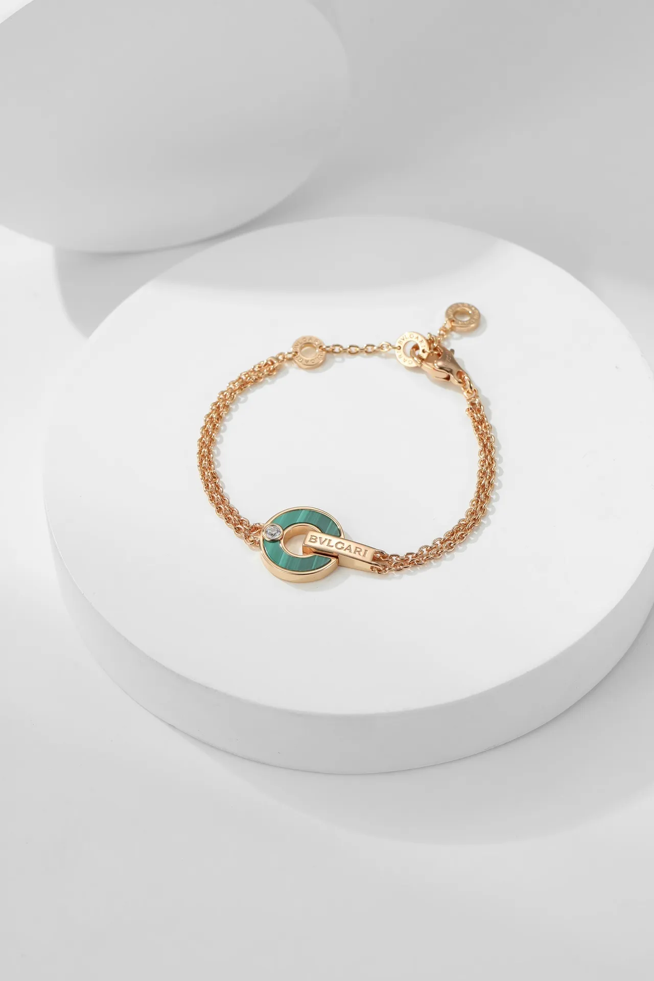 Bvlgari B.zero1 রোজ গোল্ড টোন এনামেল এবং মাদার-অফ-পার্ল ব্রেসলেট 5