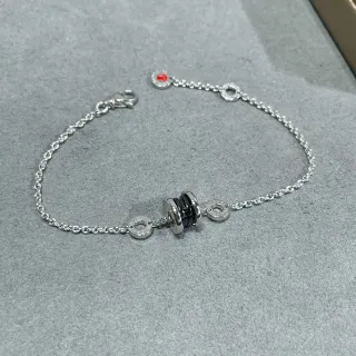 Bvlgari B.zero1 चांदी और काला सिरेमिक कंगन