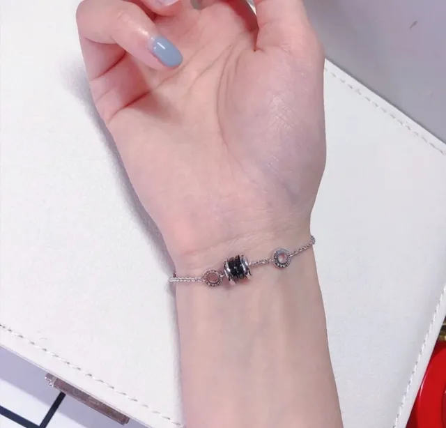 Bvlgari B.zero1 Silver and Black Ceramic Bracelet 8