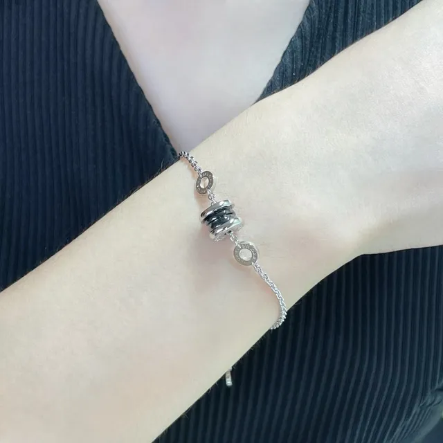 Bvlgari B.zero1 Silver and Black Ceramic Bracelet 9