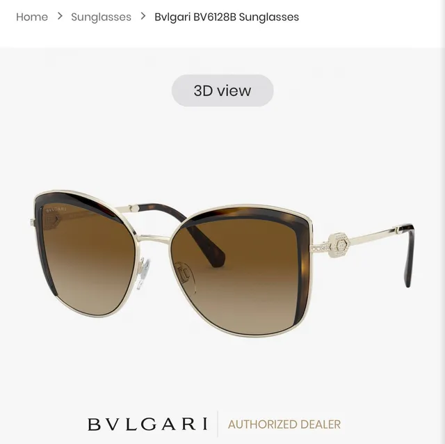 Bvlgari BV6128B Rose Gold Gradient Cat-Eye Squared Sunglasses 8