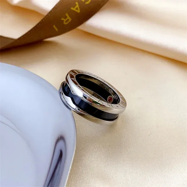 Bvlgari BVLGARI BVLGARI Anel de Cerâmica Dourado e Preto 4