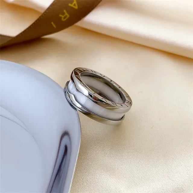 Bvlgari BVLGARI BVLGARI Anel de Cerâmica Dourado e Preto 5