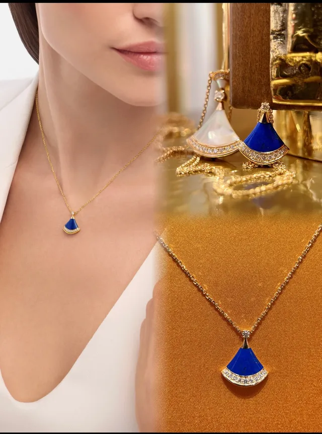 Bvlgari Divas' Dream Collier à l'émail bleu et diamants 2