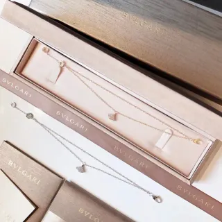 Bvlgari Divas’ Dream সোনা রূপার নাজুক চেইন Pavé-Set ফ্যান পেন্ডেন্ট নেকলেস