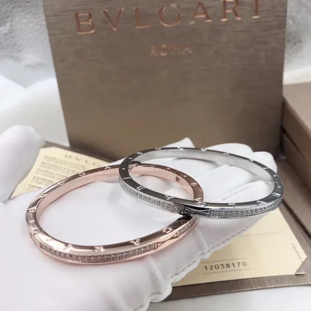 Bvlgari Bracelet Rigide Pavé Cristal Or Rose 7